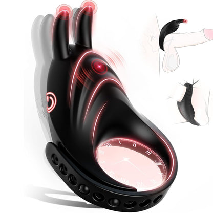 Male Sex Toy With Adjustable Penis Ring Size, 7 Vibration Modes For Sex Toys