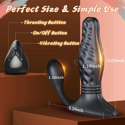 Male Toy Anal Vibrator With Prostate Massager With 12 Vibrations