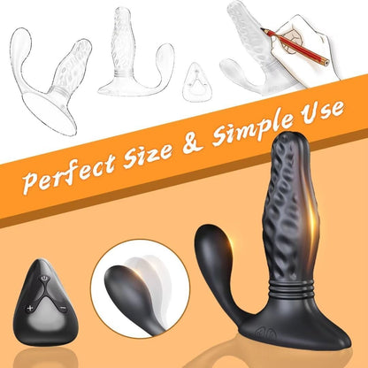 Male Toy Anal Vibrator With Prostate Massager With 12 Vibrations