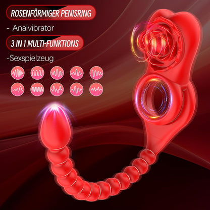 Men'S Anal Vibrator, Prostate Stimulation, Men'S Rooster Ring Vibration