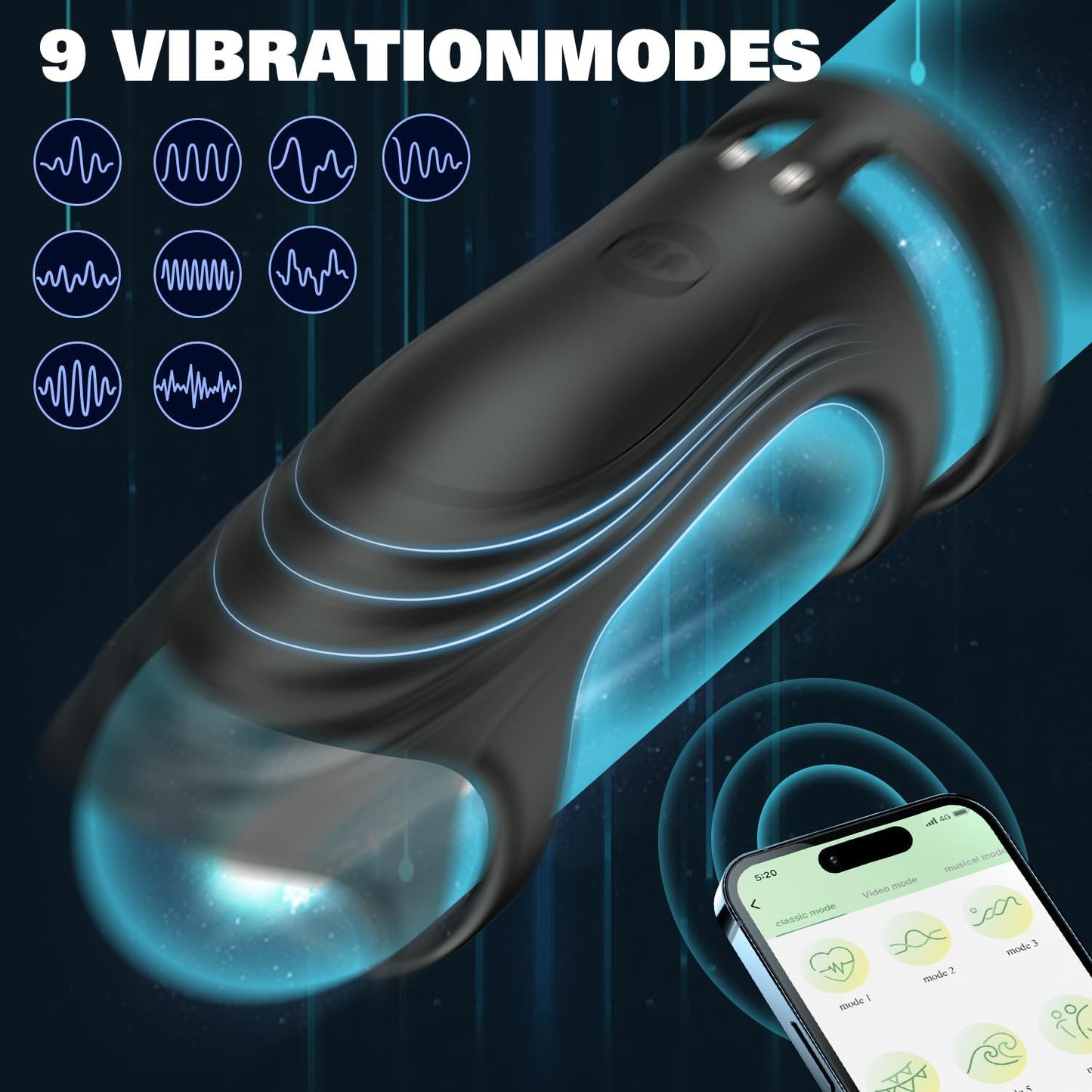 Rooster Ring Penis Trainer With App Control, 10 Types Of Male Masturbation