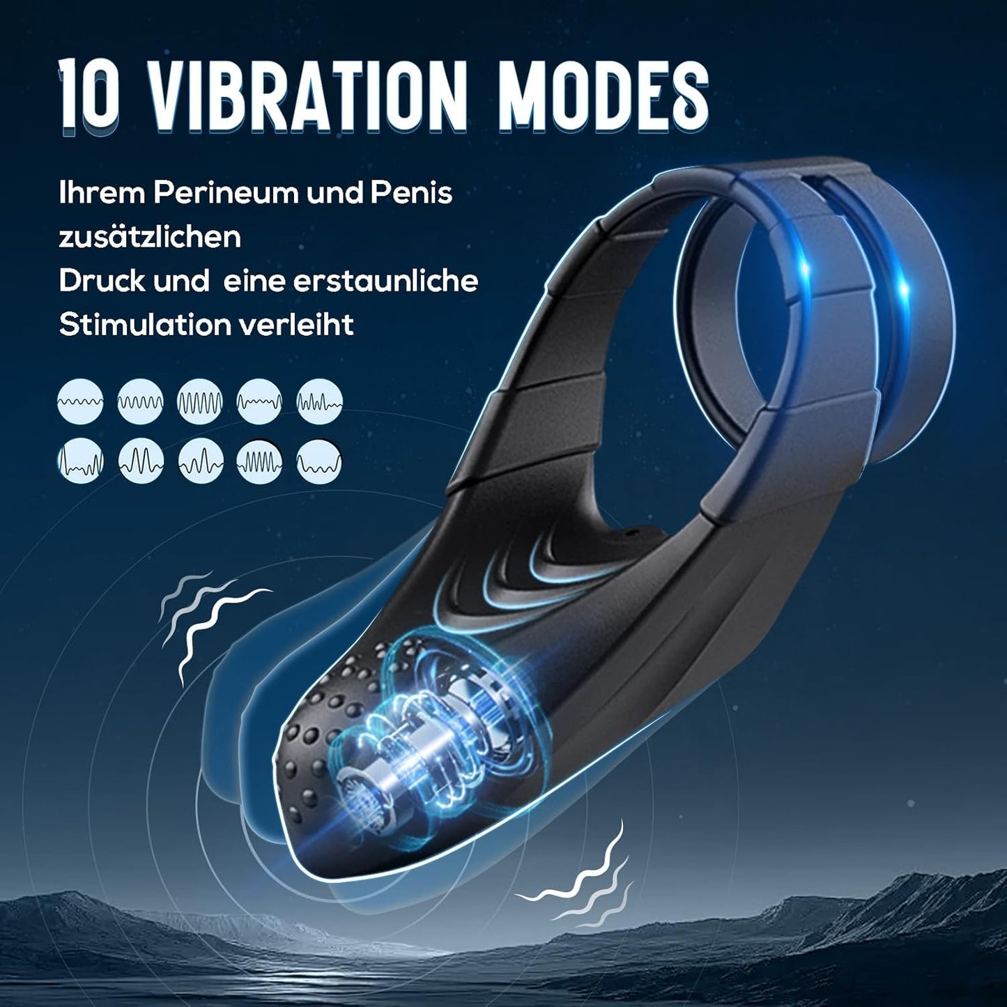 Vibration Penis Ring, Men'S Sex Toy, Couple'S Sex Toy