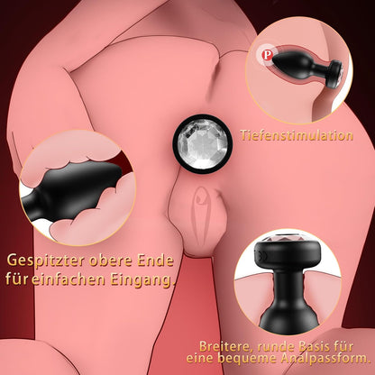 3-Piece Set Of Anal Plugs, Male And Female Anal Plugs, 10 Vibration Modes