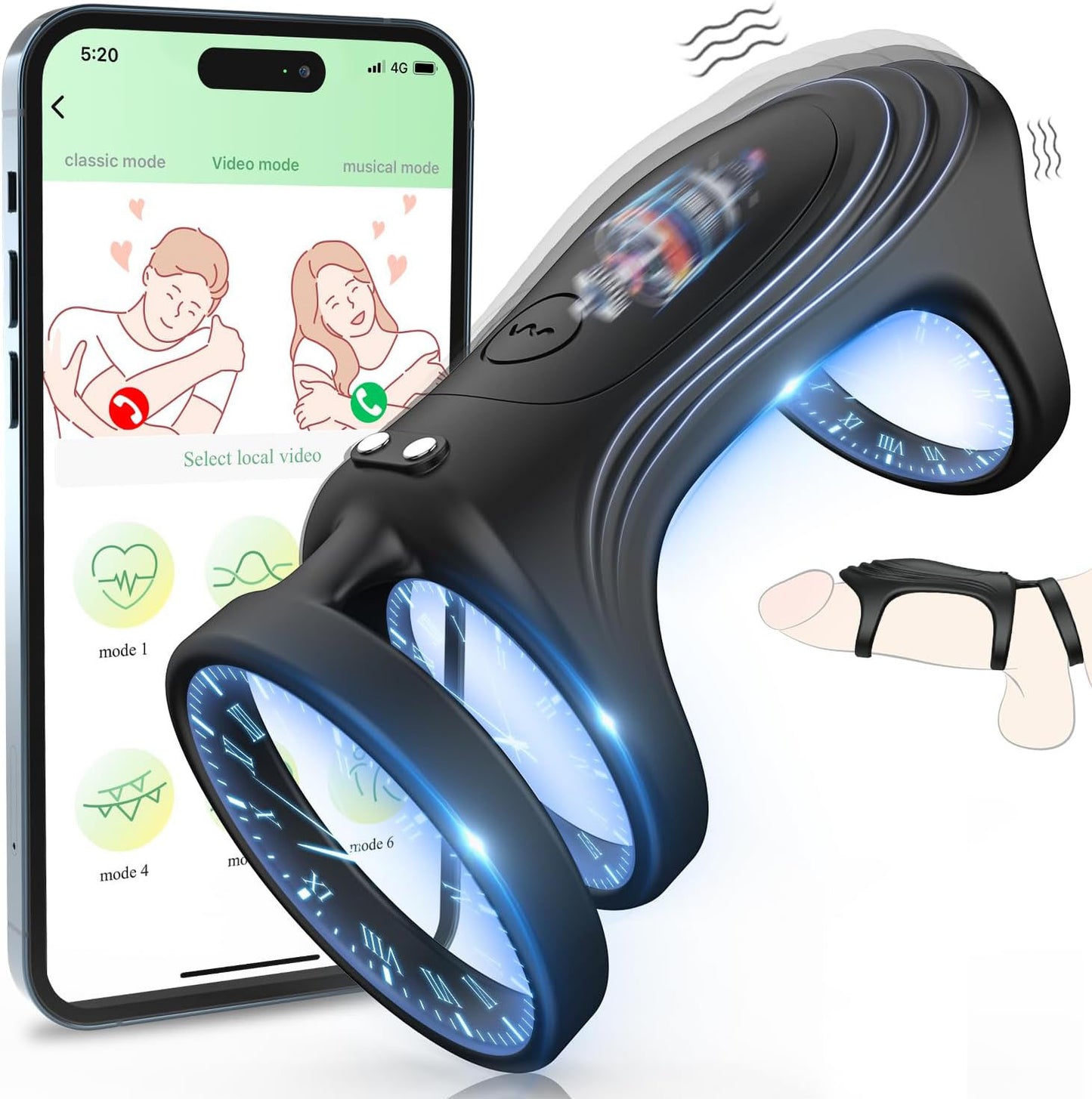 Rooster Ring Penis Trainer With App Control, 10 Types Of Male Masturbation