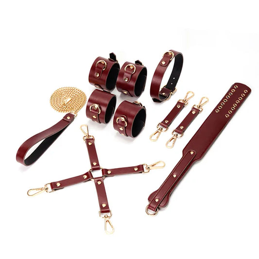 6 SM Spanking Training Set 6 Wine Red